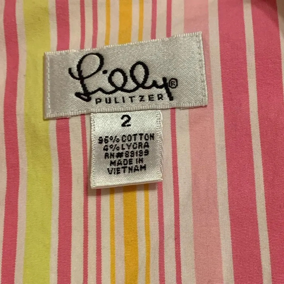 LILLY PULITZER Multicolor Striped Wrap Tie Back Sleeveless Top - Picture 7 of 8